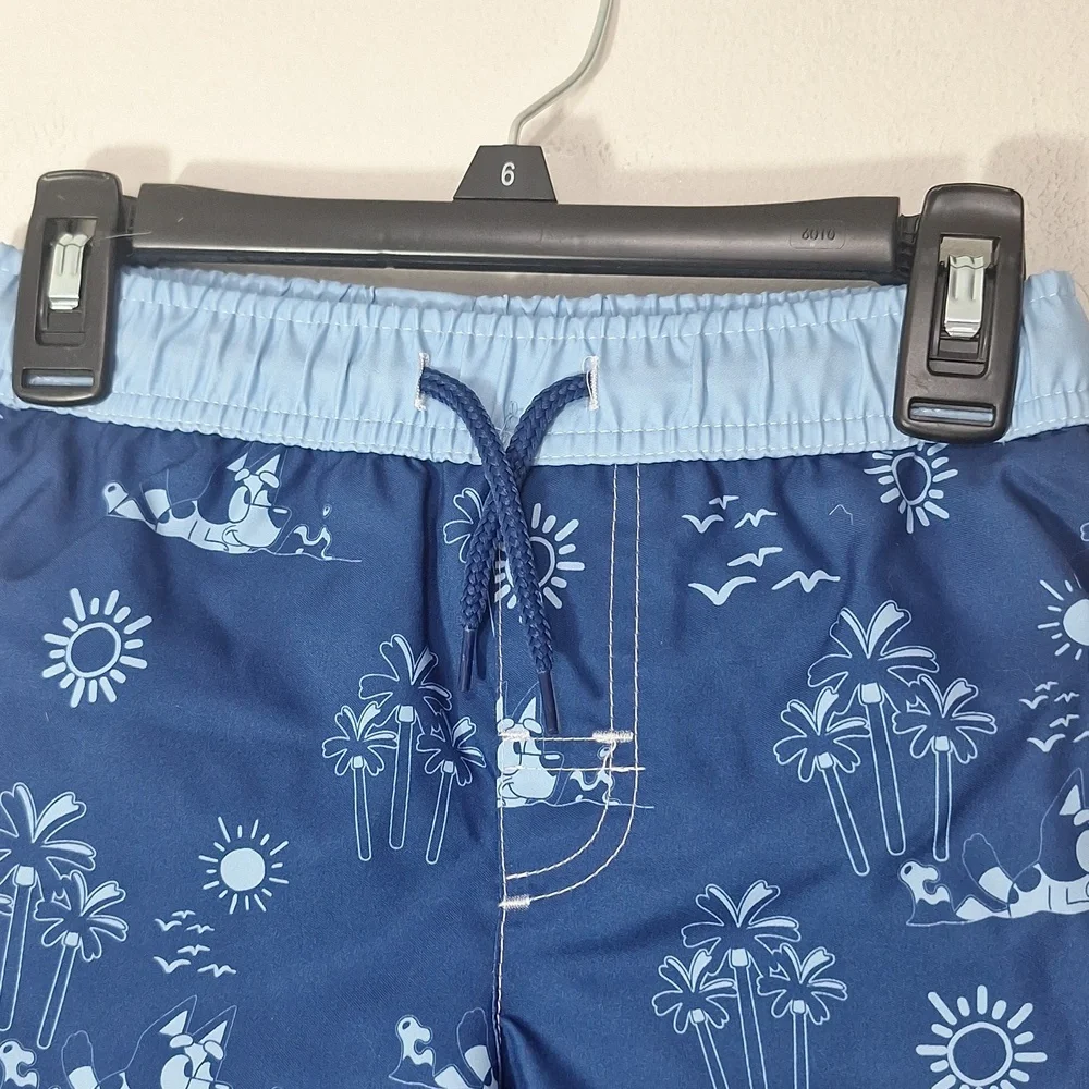 Kids Bluey Cartoon Swim Trunks Shorts Summer - Picture 2 of 6